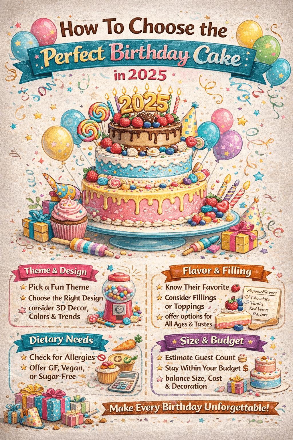 How To Choose the Perfect Birthday Cake in 2025